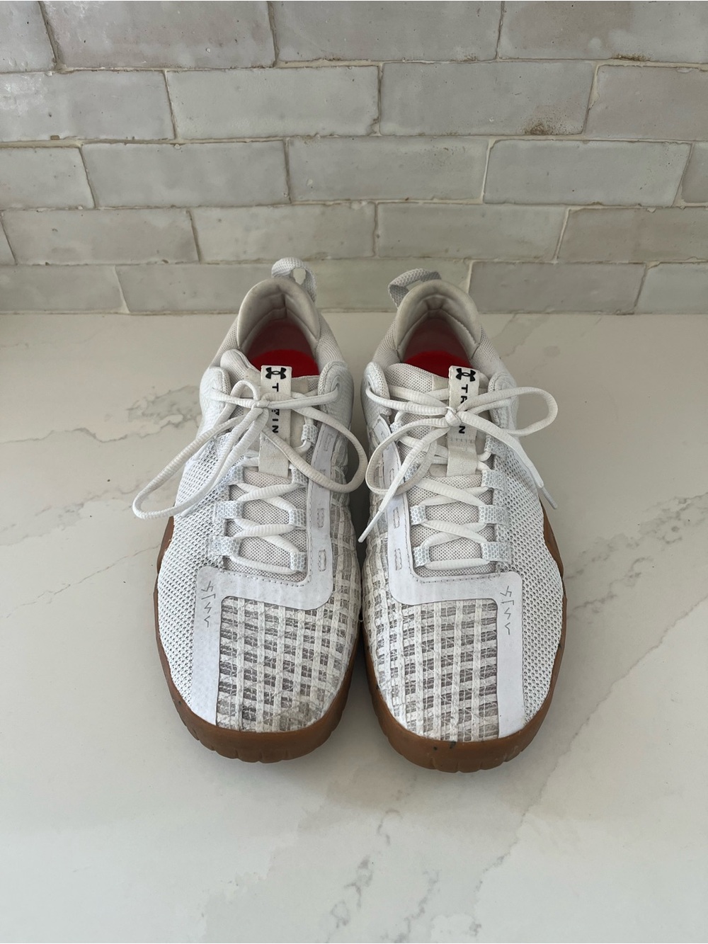 Under Armour Men’s White & Brown Training Shoes - Picture 3 of 4